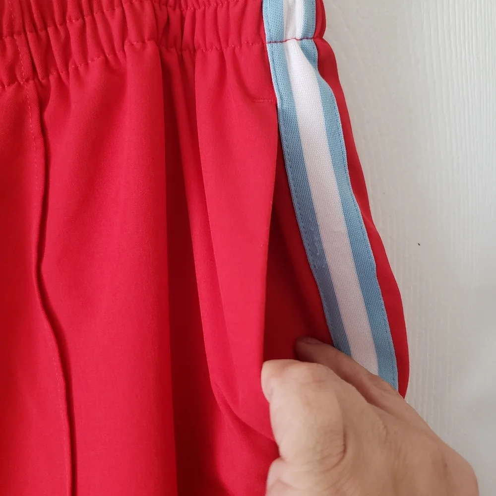 All In Motion Ladies Size XXL Red Track Pants with Blue And White Stripes - Picture 3 of 6